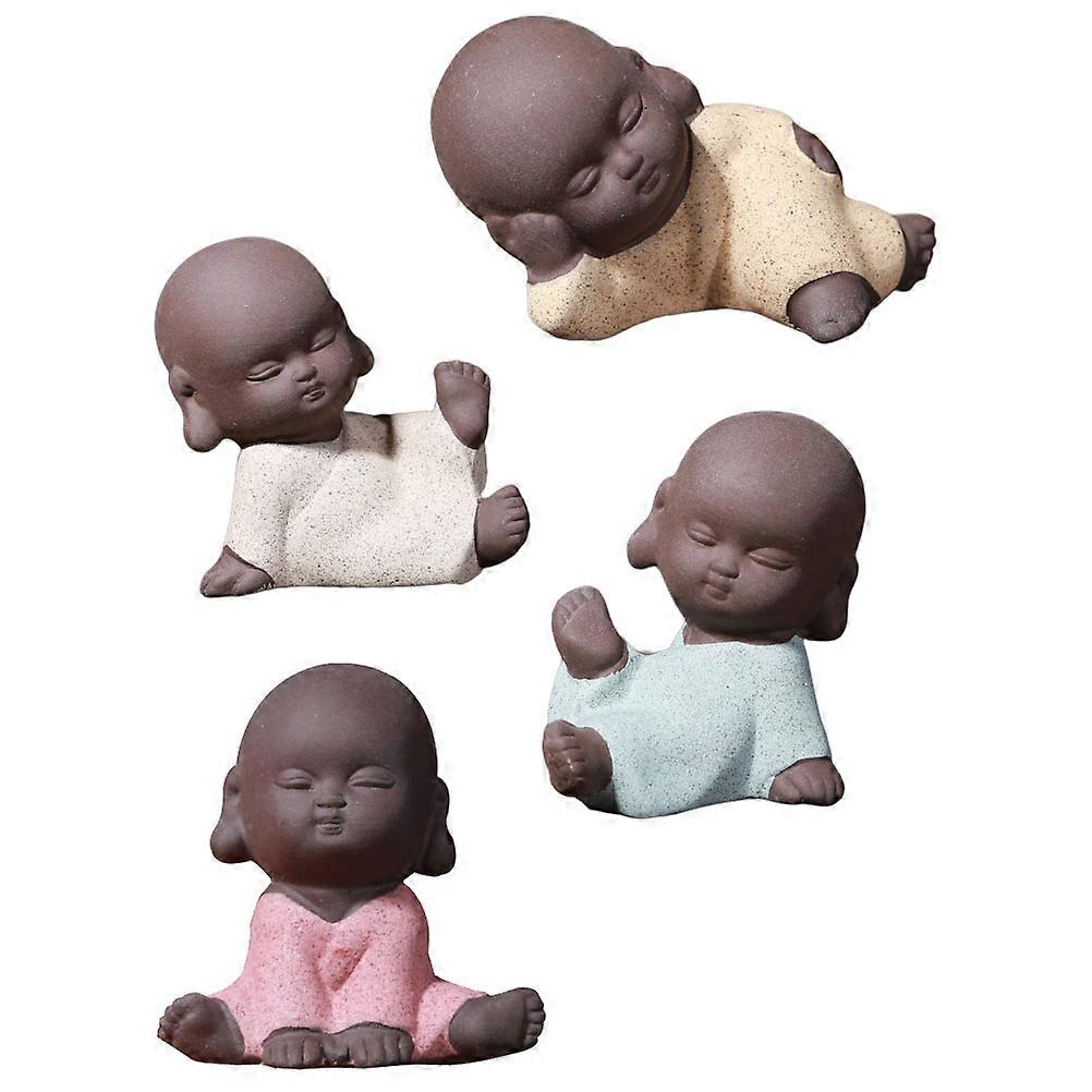 4Pcs Traditional Chinese Tea Pets Designed For Home Use And Co-workers Featuring Compact Size And Quality Material