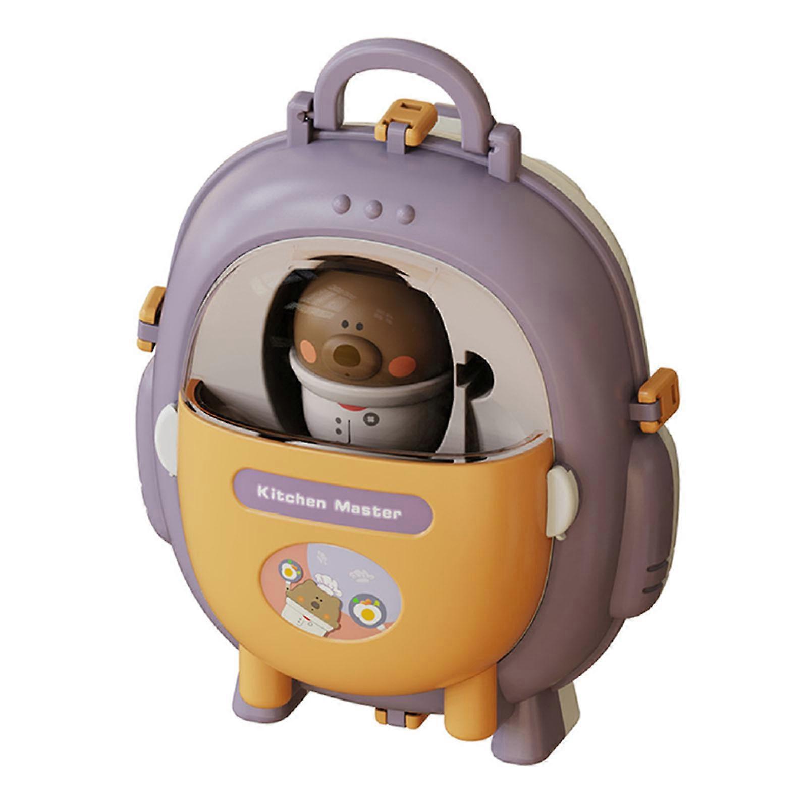 Stimulation Pretend Backpack Playset Multi Functional Portable Pretend Backpack Playing Toy Type 1
