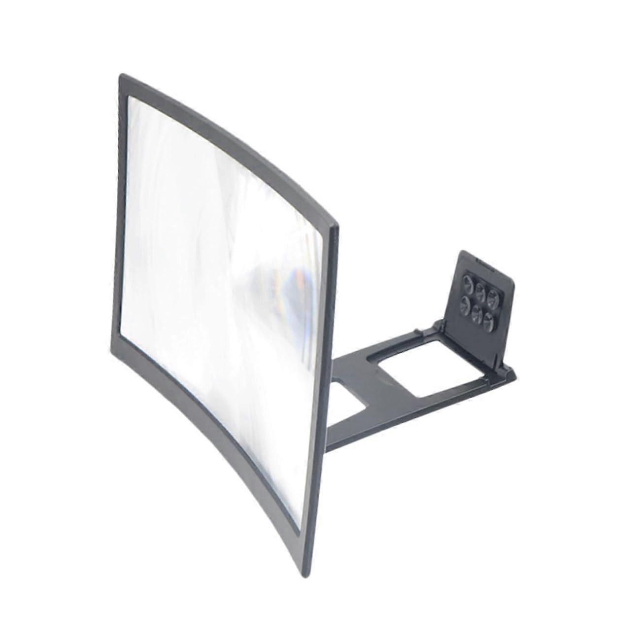 Curved Screen Phone Screen Amplifier 1x Mobile Screen Magnifier 12-Inch 3D Viewing Lens Portable Technology Gadget
