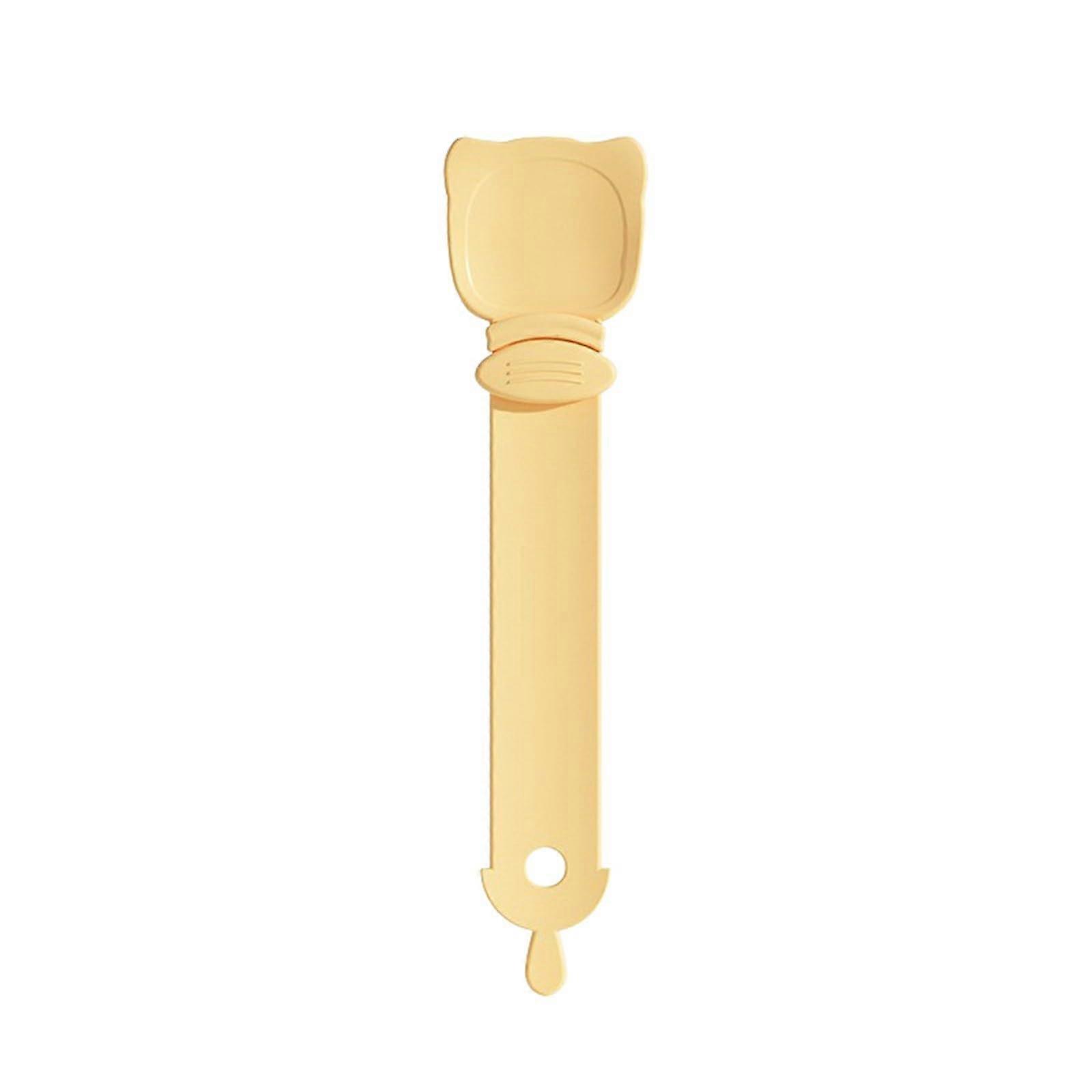 Catnip Cat Strip Feeder Wet Food Spoon Hanging Hole Universal Size Orange