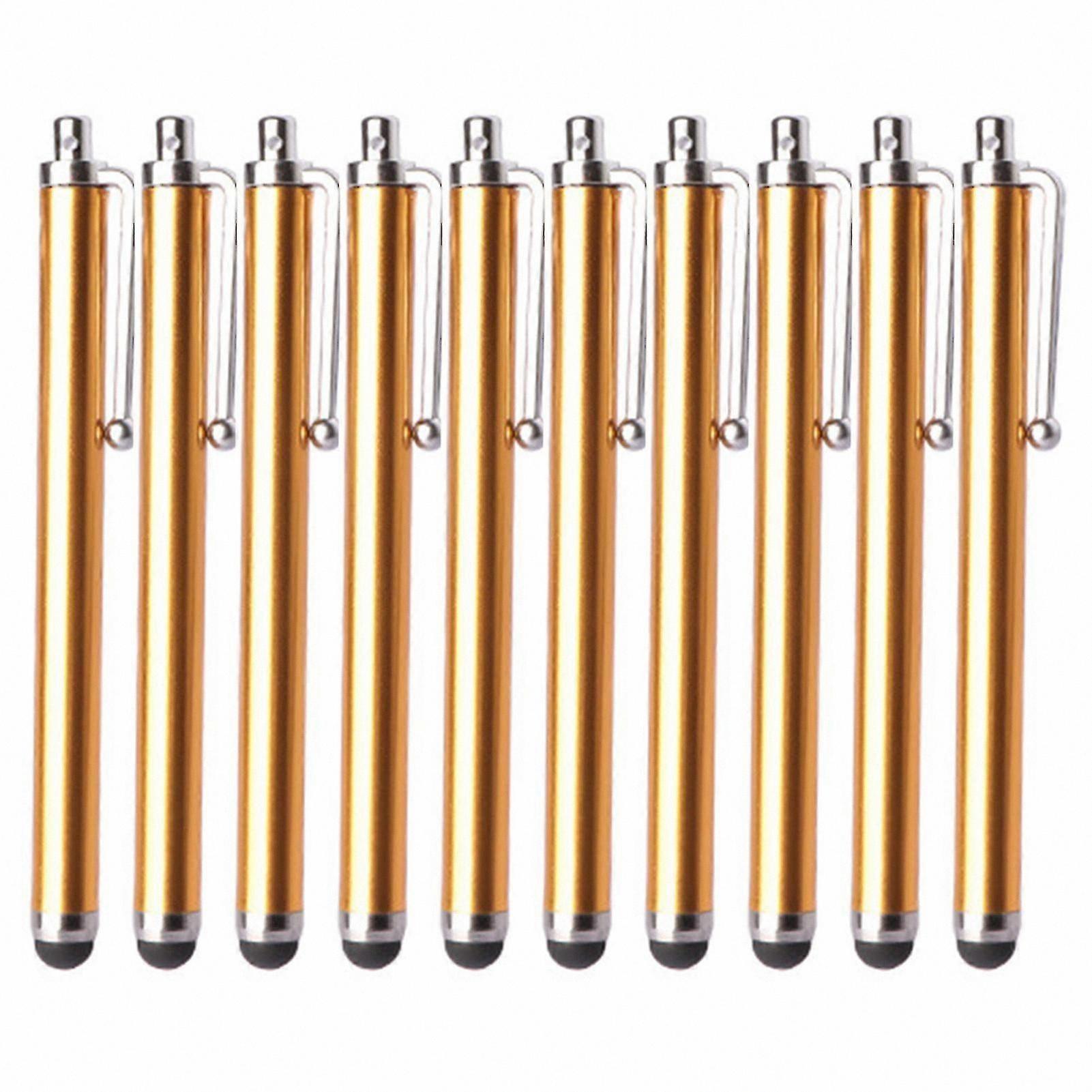 10-Pack Aluminum Capacitive Stylus for Touchscreen Devices Wide-Compatible Round Tip for Tablets and Smartphones