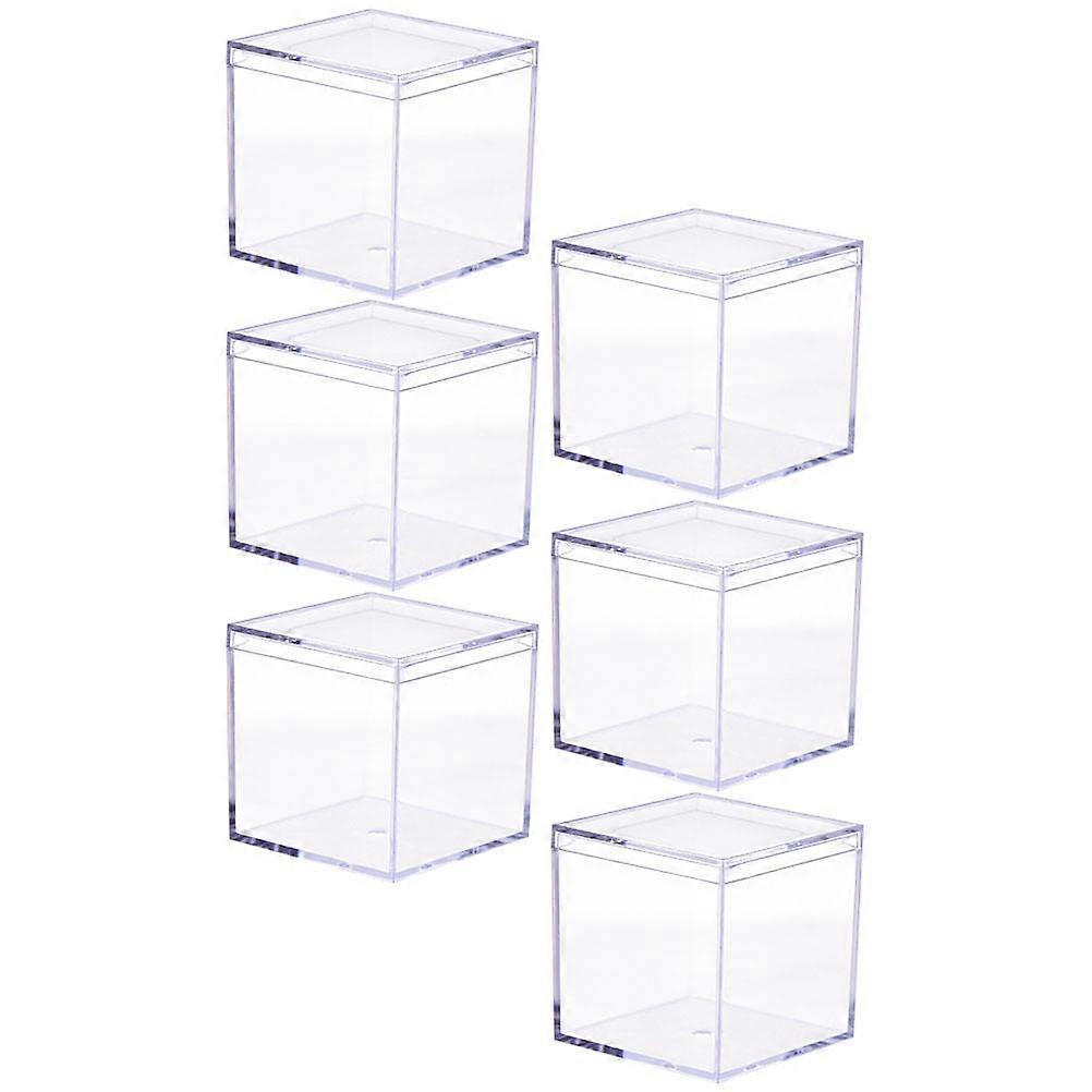 6 Pcs Transparent Acrylic Candy Boxes for Storage Safe Practical and Proper Size