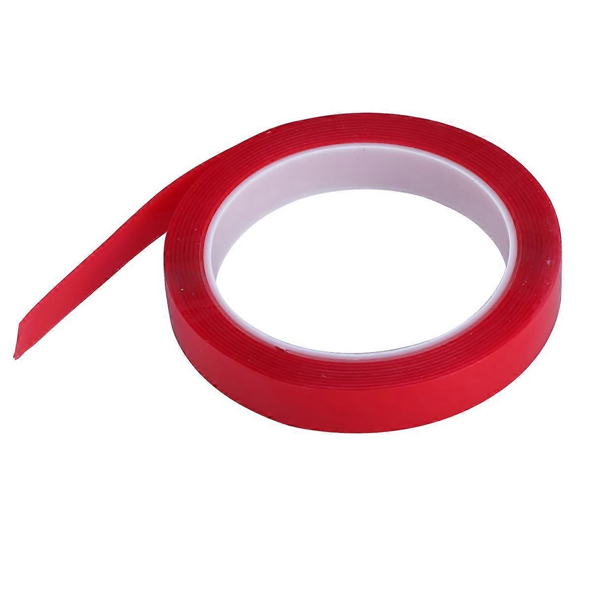 Acrylic Double Sided Adhesive Sticker Tape For Indoor Outdoor Use 10mm Width Red Waterproof 1Set