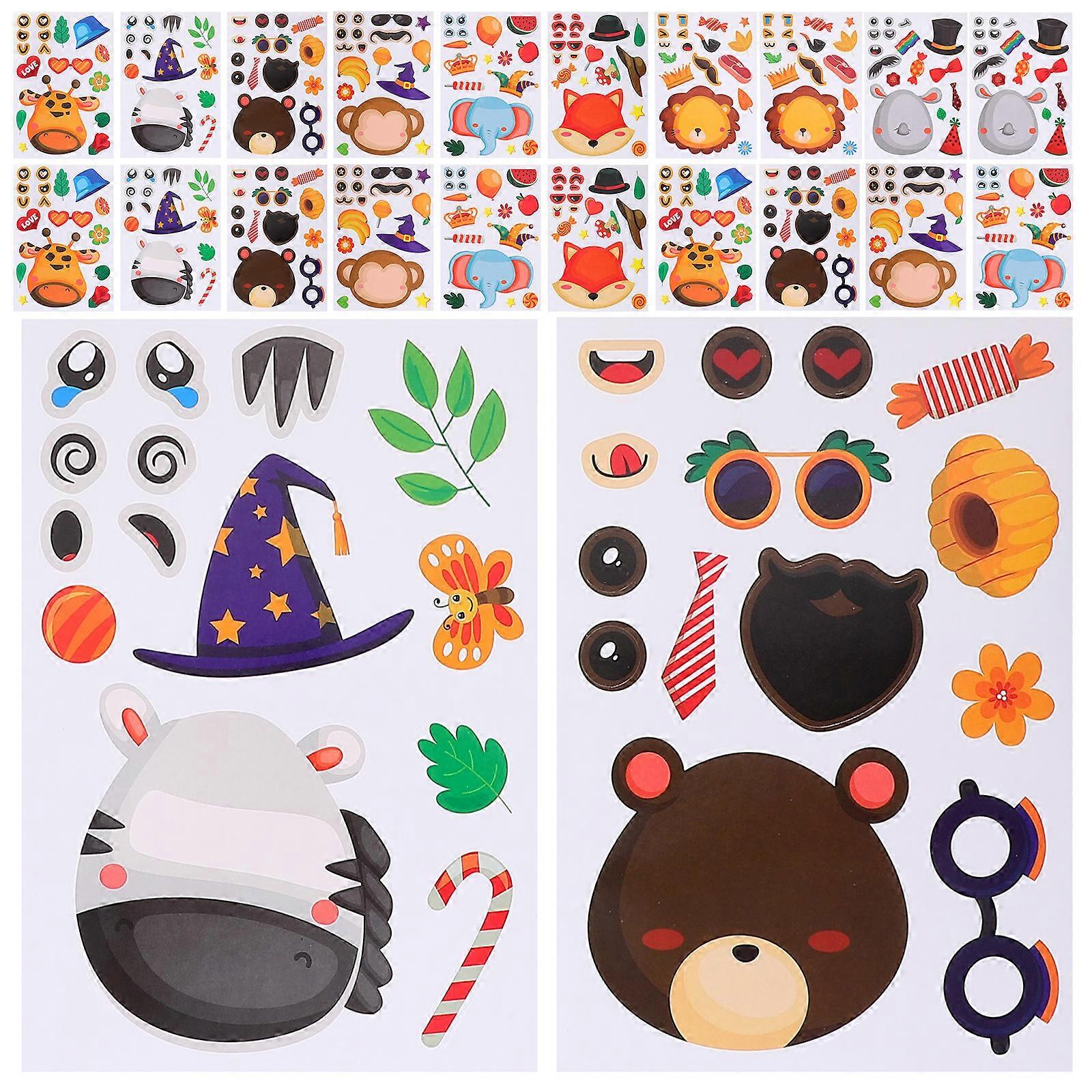 Adhesive Decals For Children Event Items Rectangle PVC 24 Sheets Motivation