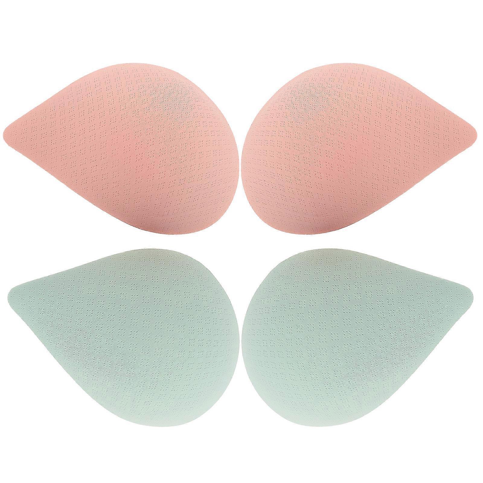 Padded Inserts 2Pcs Droplet Shape Bra Pads For Women’s Swimwear Daily Wear Assorted Color For Fit