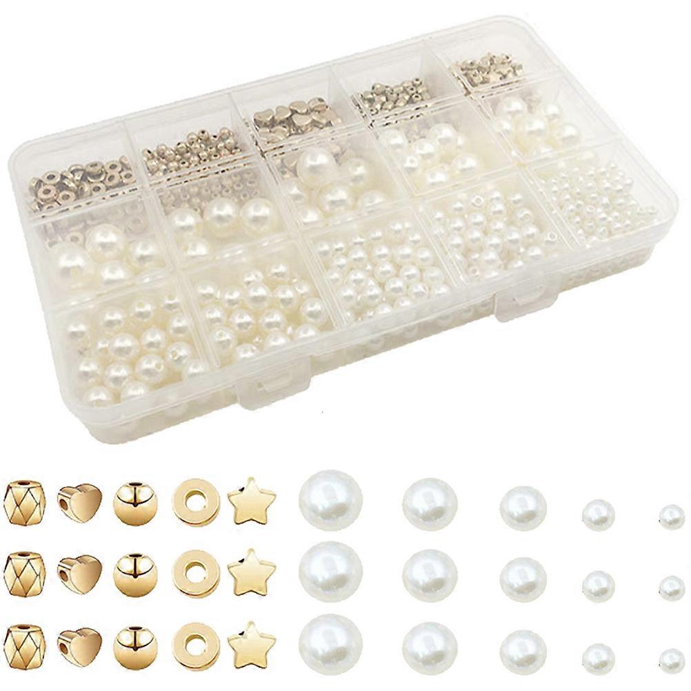 DIY Craft Beads Set with Artificial Pearl and CCB for Jewelry Making Assorted Color