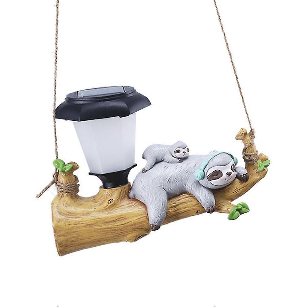 Realistic Simulation Design Sloth Lamp Decor For Garden Use Durable And Energy Efficient Solar Power Supply 1Pc