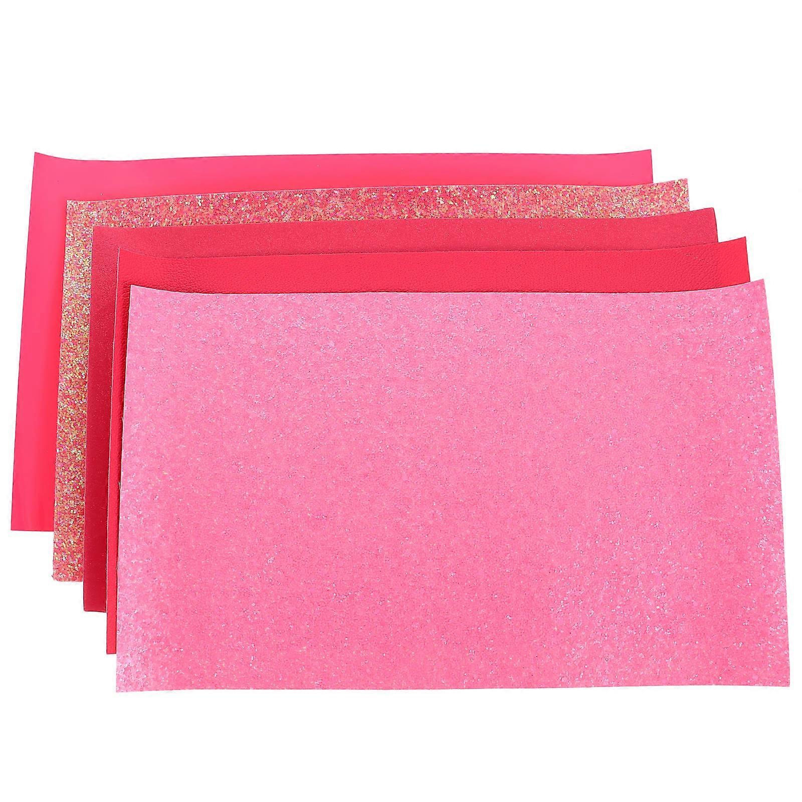 Chunky Glitter Sheets 5Pack Synthetic Bundles Great For Party Decorations Assorted Color Easy To Cut