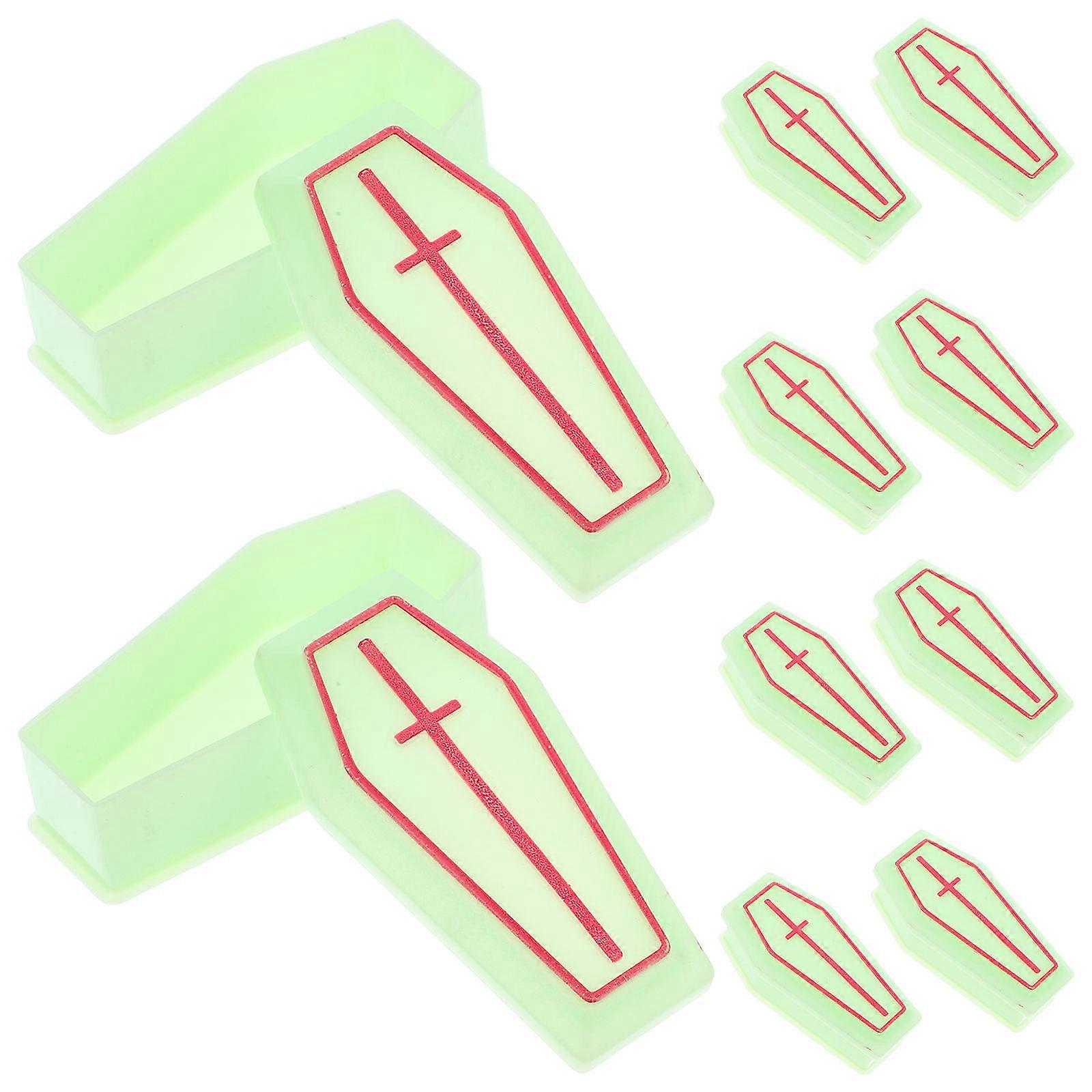 10pcs Mini Coffin Boxes Halloween Party Decorations Versatile Storage Containers for Spooky Events and Treats