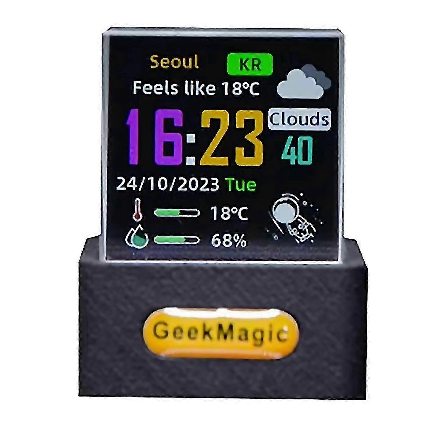 For Crystal Cube Photo Display Desktop Smart Digital Clock