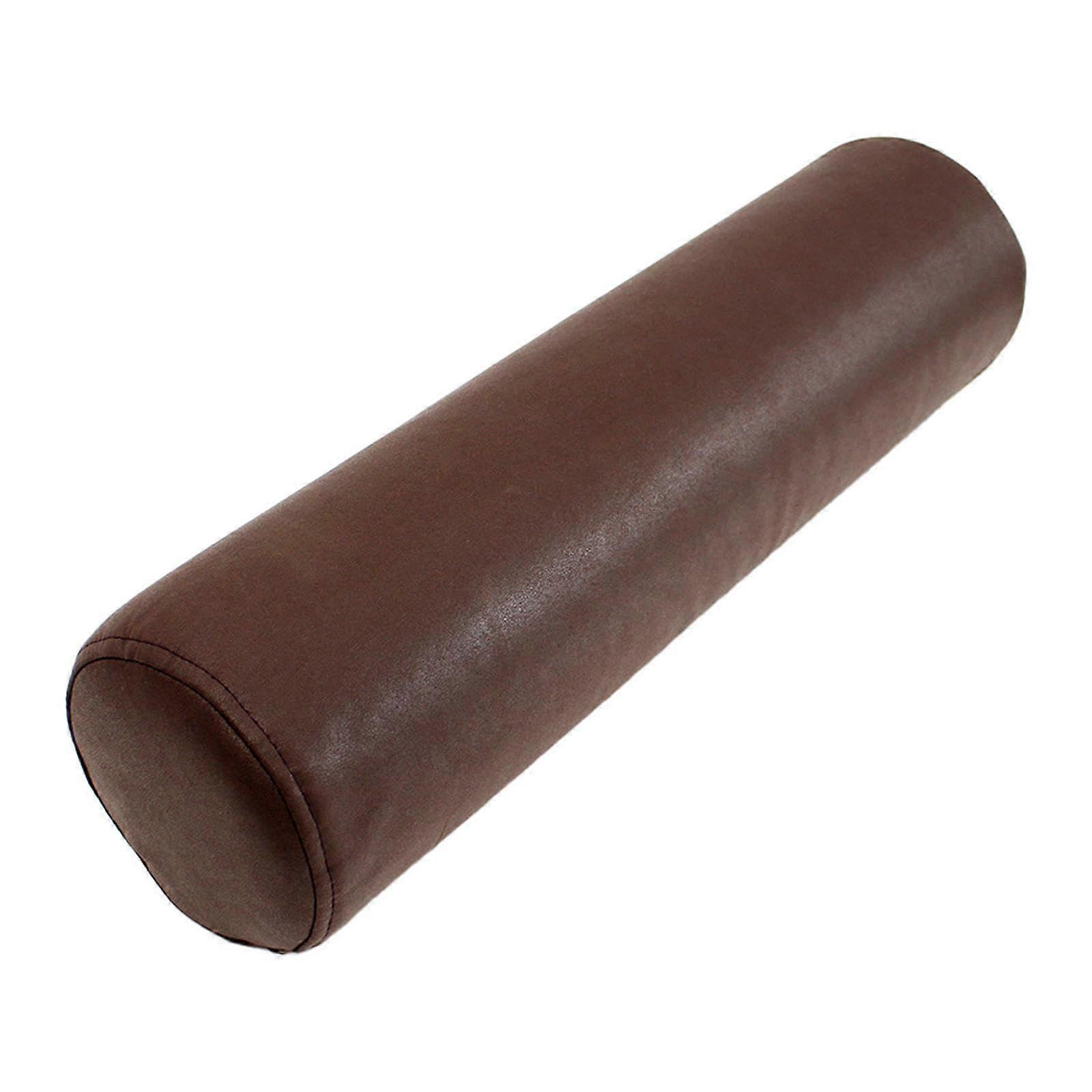 Neck pillow, cylindrical pillow for neck support, removable washable cover, soft neck pillow, pillow for office/home, brown