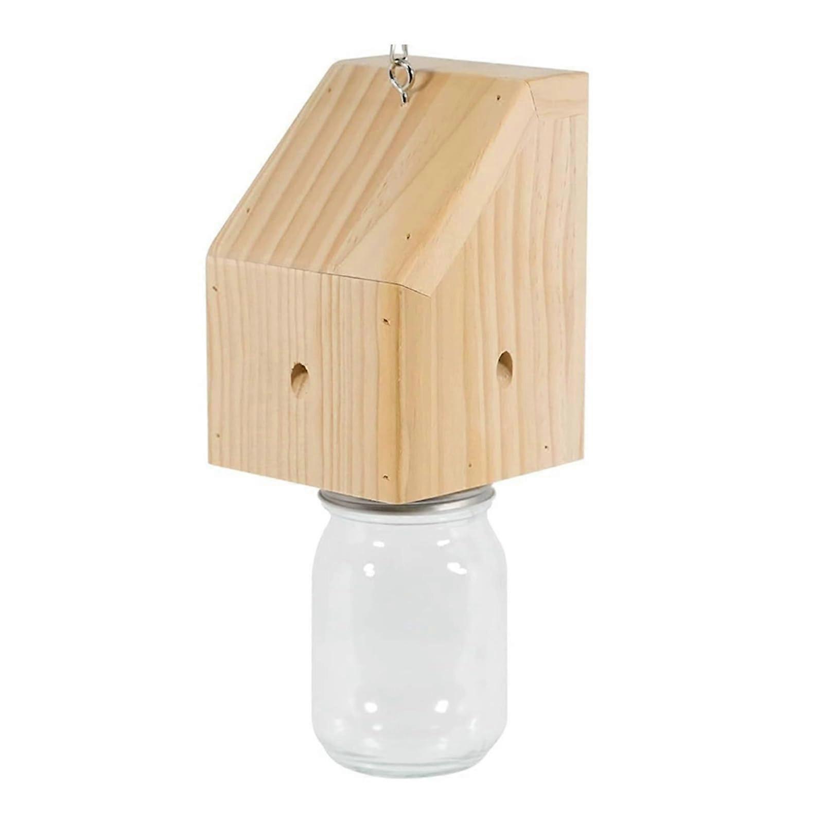Natural bee trap for outdoor hanging, made of pine wood, sturdy and weatherresistant, to avoid damp ground.