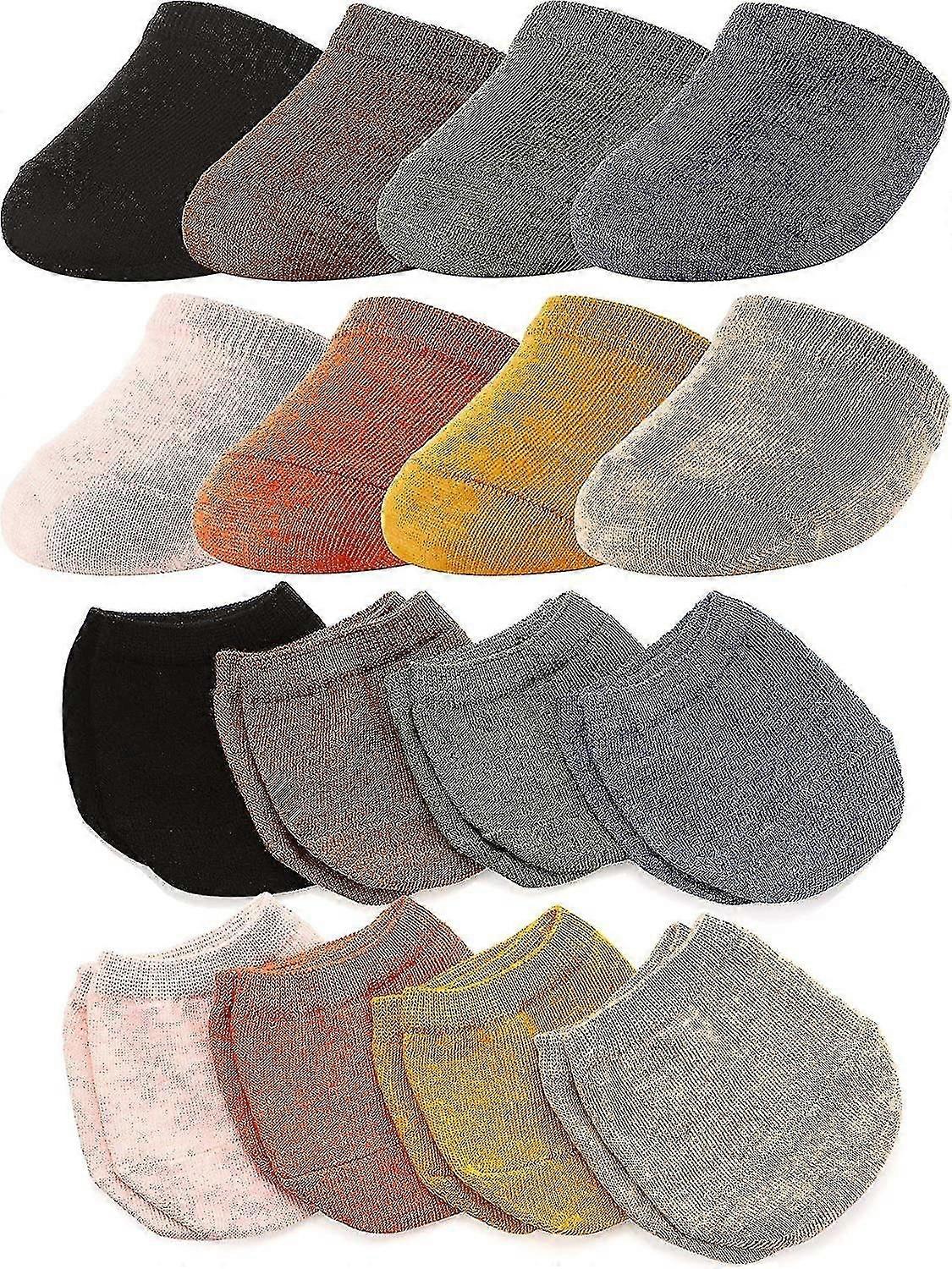 8-Pack Seamless Womens Toe Liner Half Socks