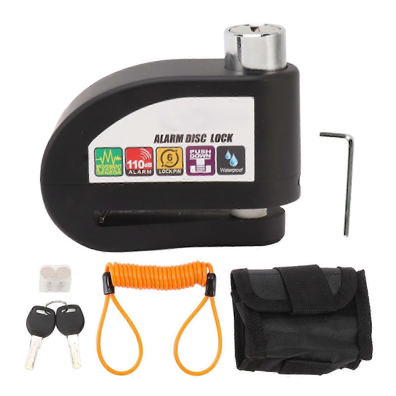 2025 110db Motorcycle Disc Brake Lock Stainless Steel Rust Proof Waterproof for Bicycles Scooters Vehicle