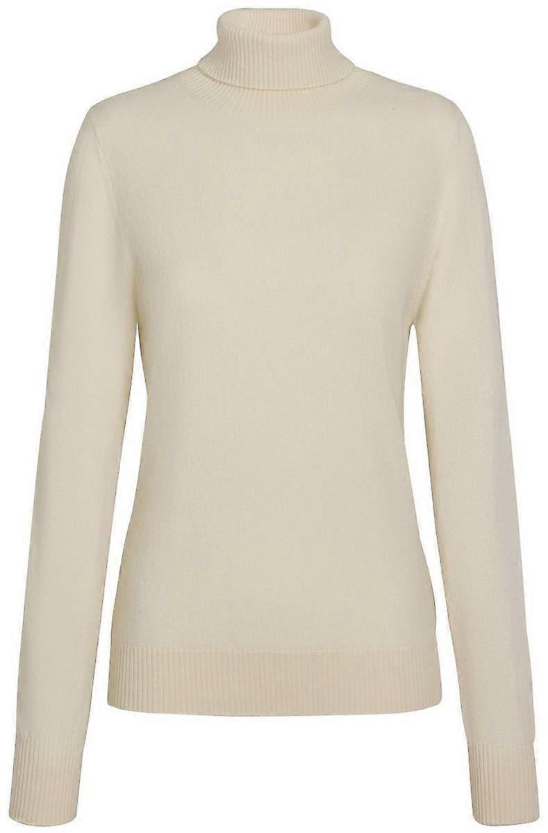 Falke Pure Cashmere Roll Neck Sweater - Off White