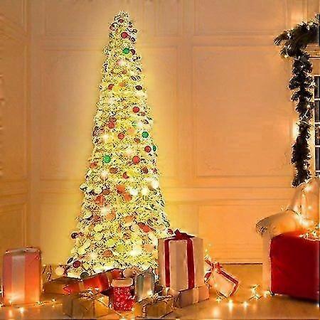 1.5 Artificial Pop Up Collapsible Tinsel Christmas Tree
