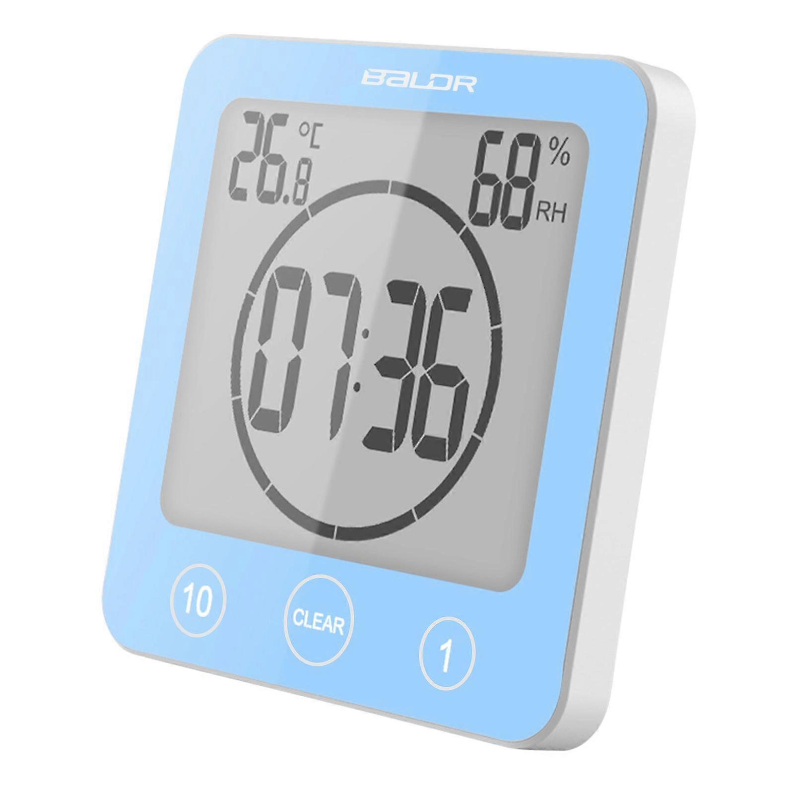 Weak Magnetic) Improved Version Hygrometer Bathroom Clock Blue ×2