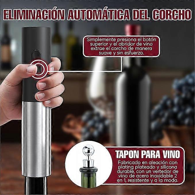 Automatic bottle opener: Enjoy your wine elegantly and comfortably Battery powered (not included)