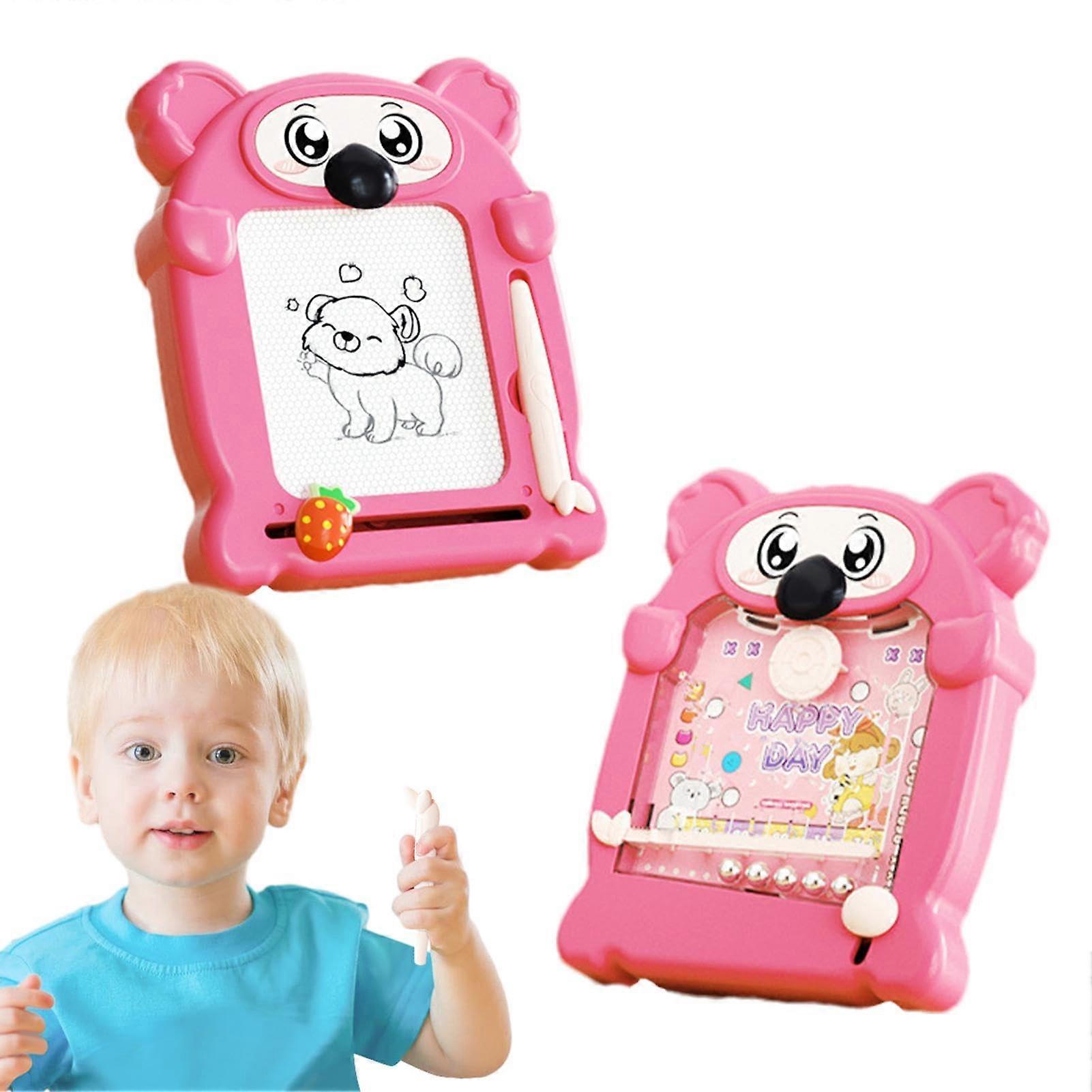Magnetic Drawing Board For Toddlers Double Sided Write And Draw Board Erasable Scribble Pad For Home And Travel Large Pink