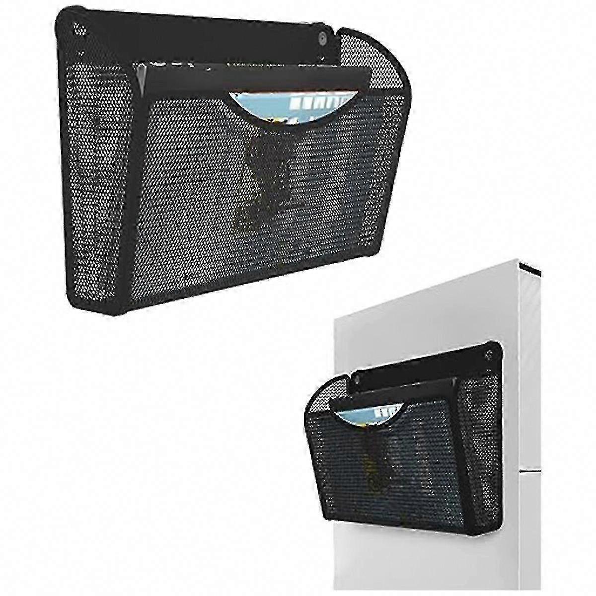 1-Tier Magnetic File Holder - No Drilling Installation, High Capacity Magnetic File Organizer