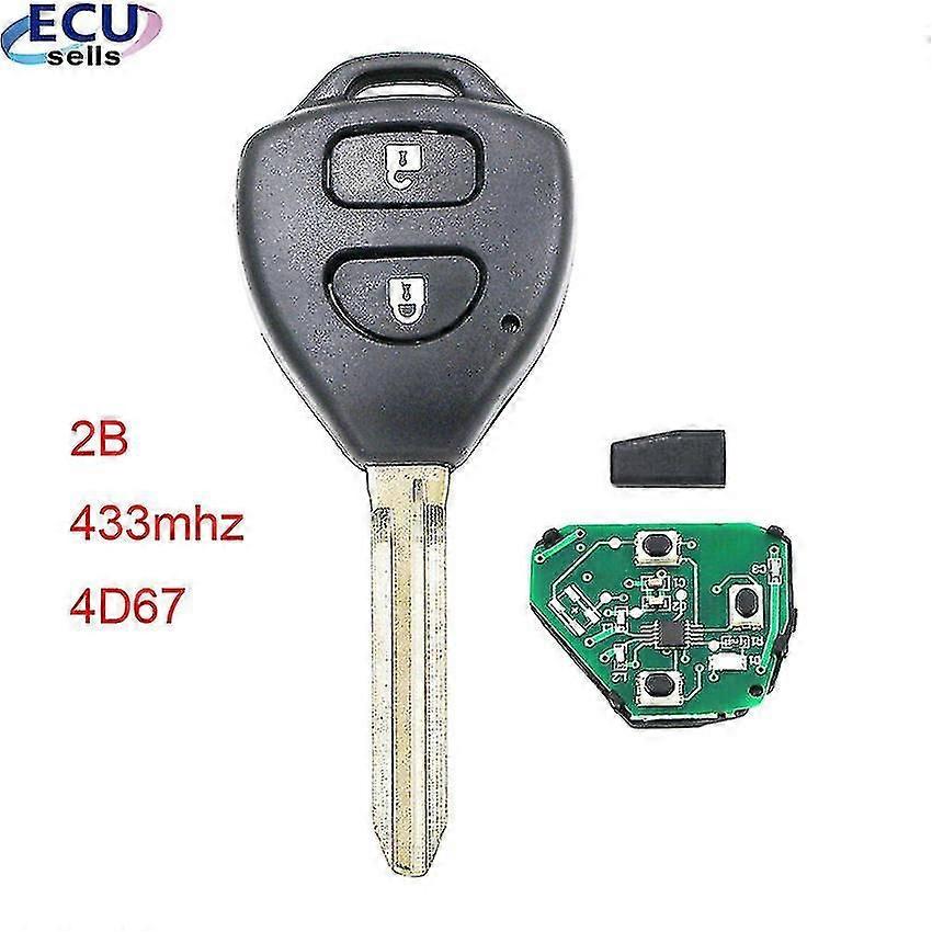 Remote Key for Toyota Rav4, Camry, Corolla 2006-2010, 433mhz, 4d67 Chip Inside, for Europe