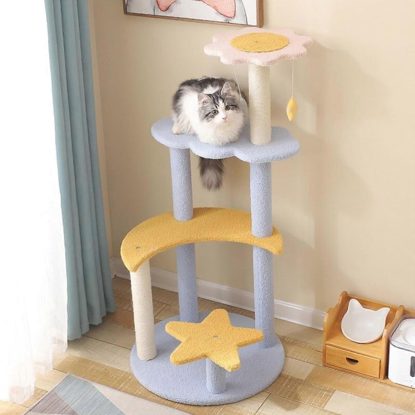 Cat tree for house cats, multilevel cat climbing frame, stable cat jumping platform, wearresistant cat tree for small and mediumsized house cats, M