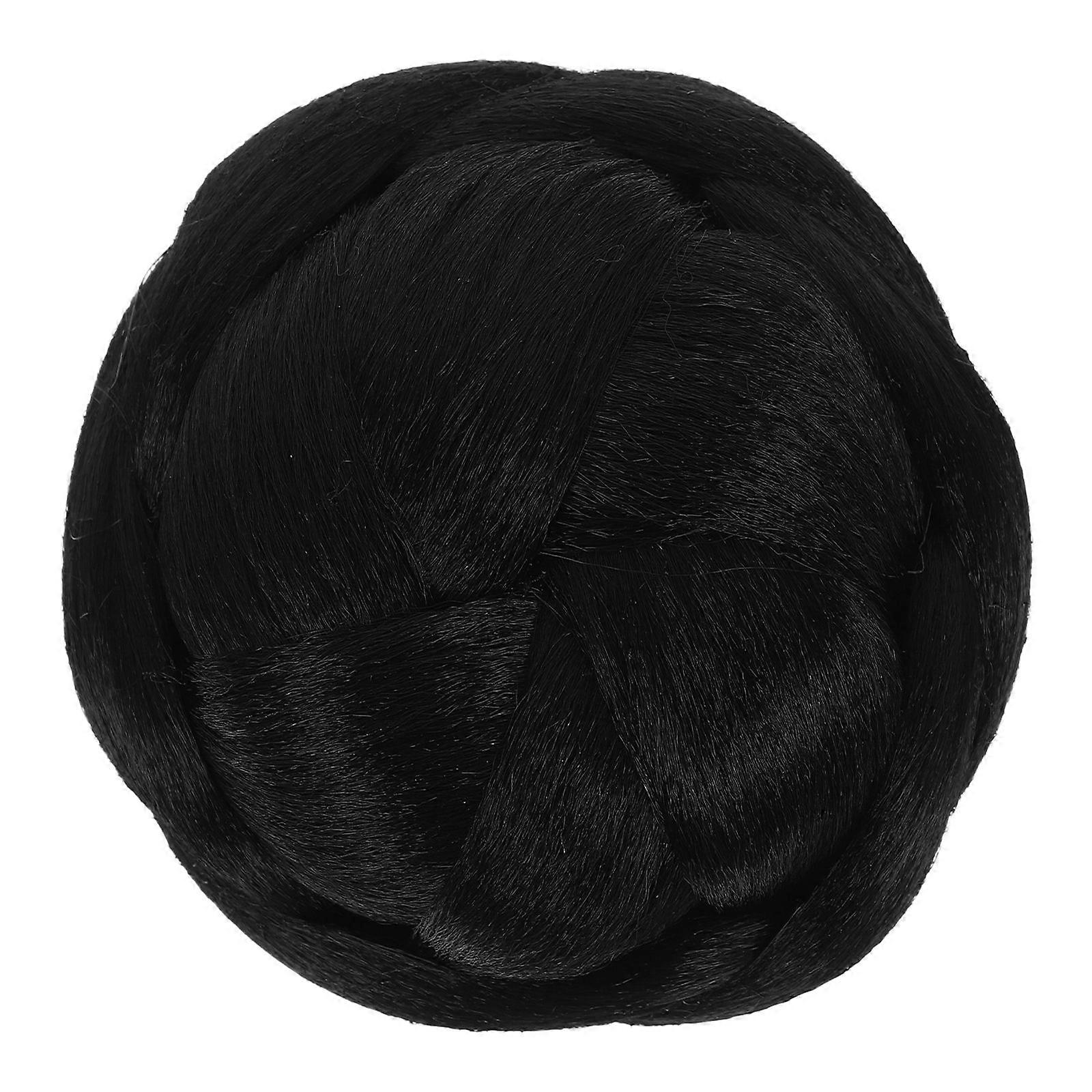 צמה שיער מלאכותי טופר לחמניית Chignon בהארכת שיער לנשים שיער קצר(1B#)