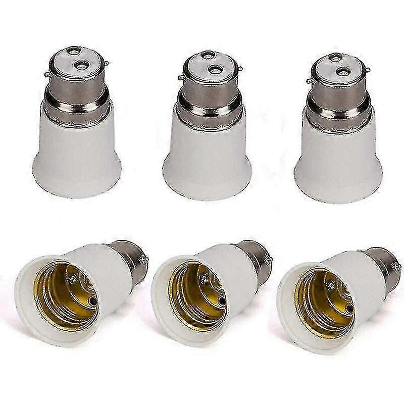 Set von 6 B22 bis E27 Lampenhalter Steckdosen - Led Bulb Adapter