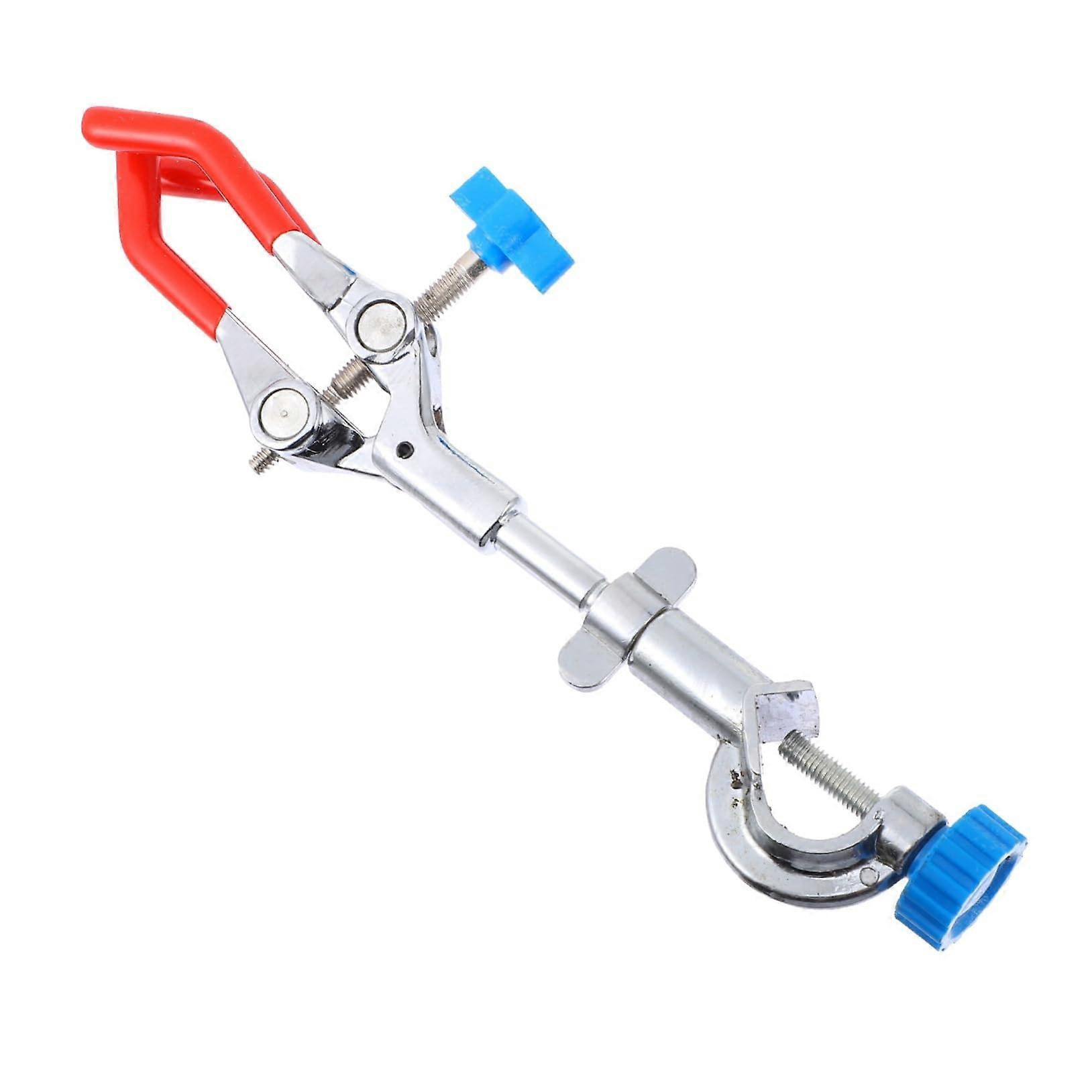 Prong Flask Clamp Laboratory Jaw Clamp Non Grip Condenser Holder Sturdy Construction for Secure Equipment Support for Titration and Experiments