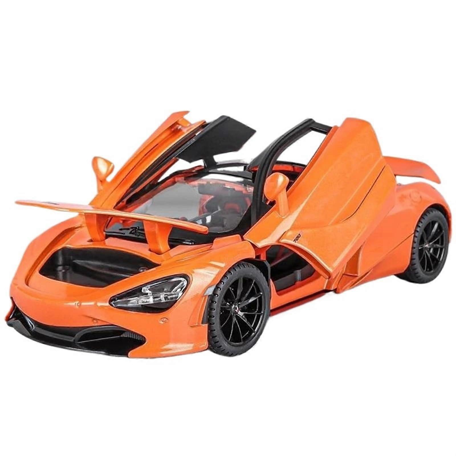 1:24 Scale McLaren 720S Alloy Sports Car Model DieCast Metal Racing Car with Sound and Light, Collectible Model Vehicle (Color: A)