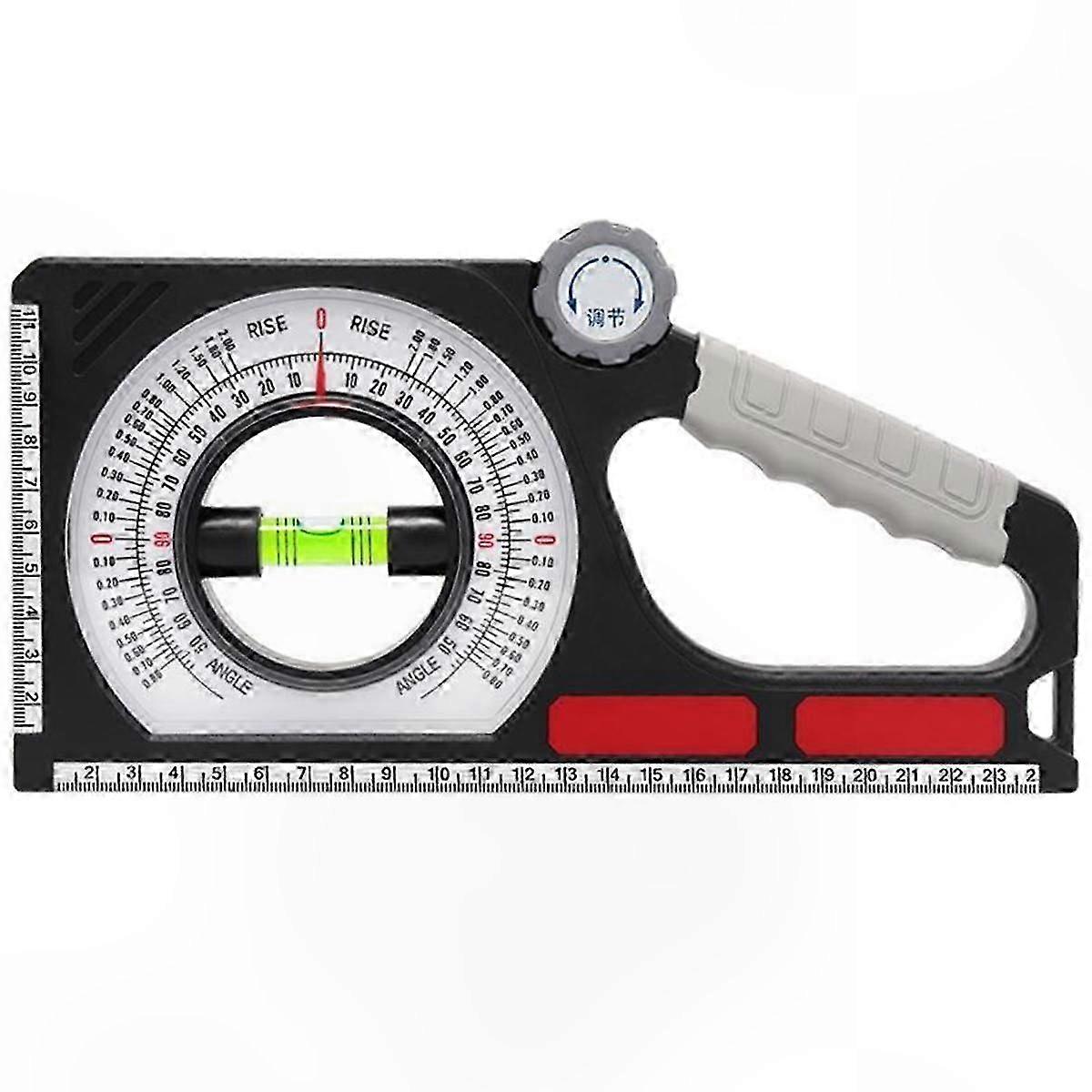 Magnetic Bubble Level Protractor with Angle Measurement Tool for Slope and Inclination DetectionPortable Mechanical Inclinometer Ruler for DIY and Con