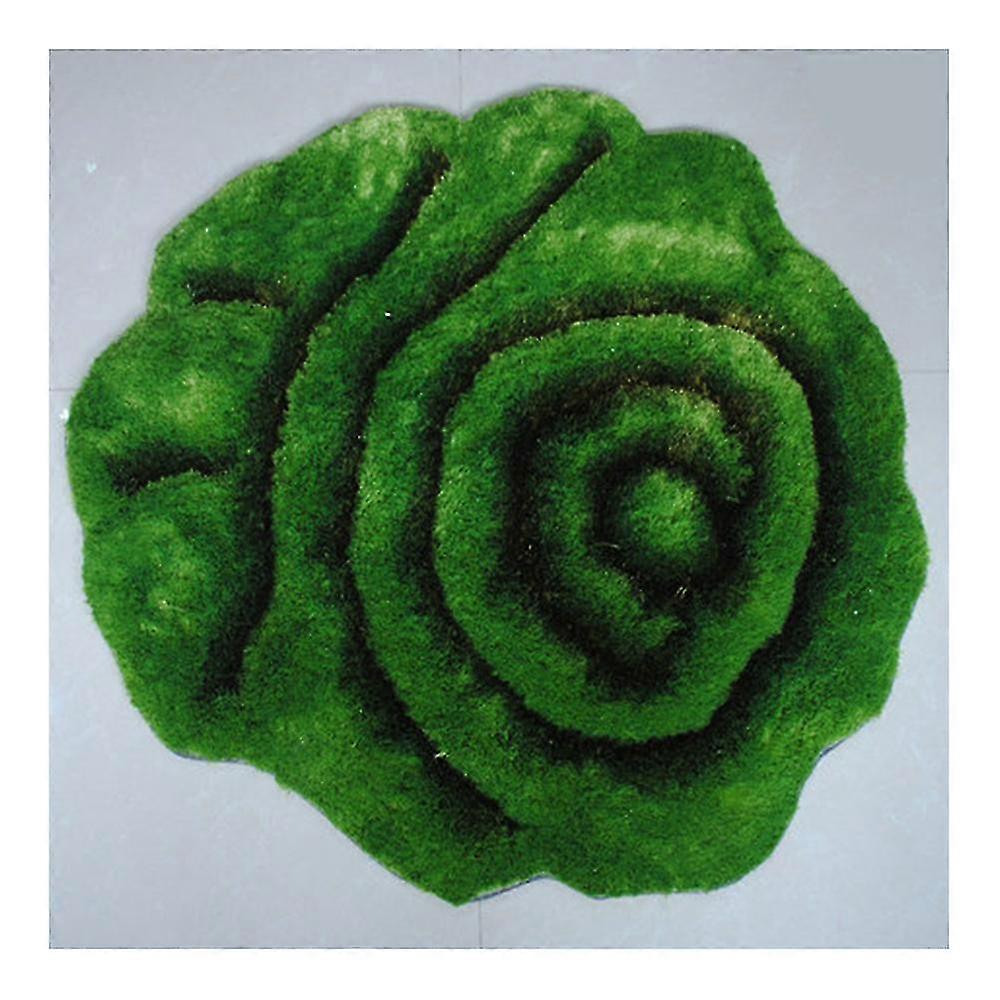 3D Rose Flower Ground Door Mat 300D Super Thin Silk