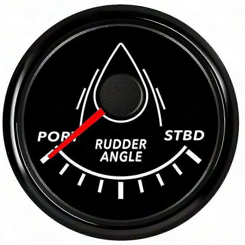 52mm Waterproof Marine Rudder Position Indicator with Red Backlight, 0-190 Ohm Sensor, 12V/24V for Yachts