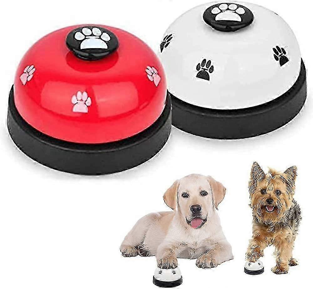 2 Pack Metal Dog Bell With Non-slip Rubber Bottom