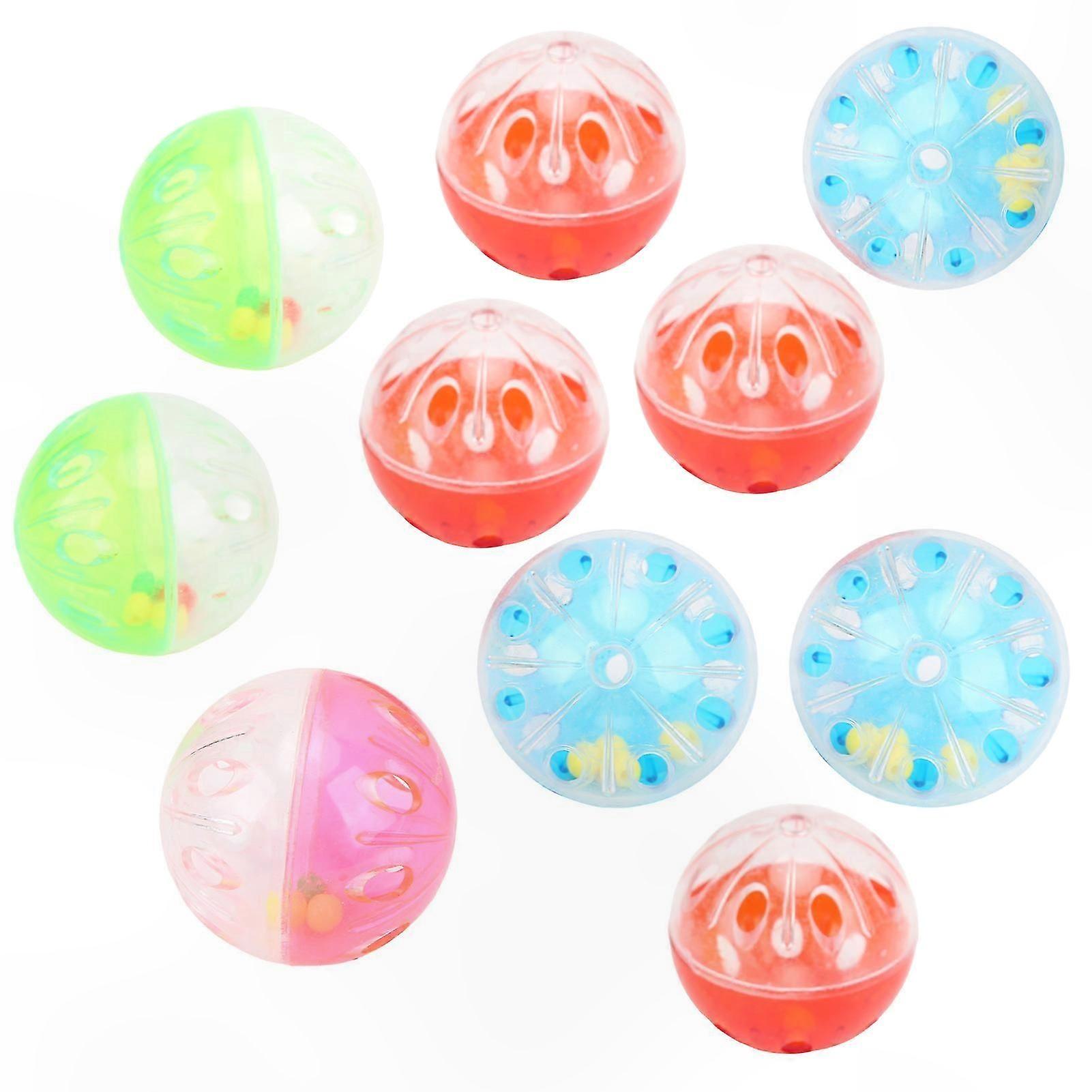 10 Pack Colorful Chewable Balls for Bird Cages with Jingle Sound for Training and Play