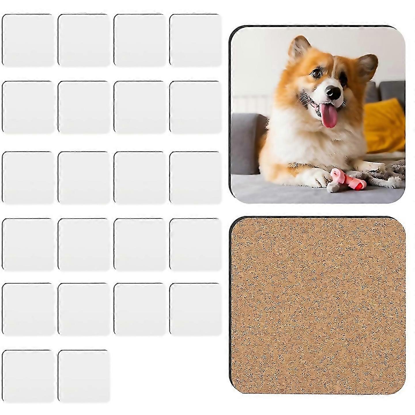For 24pcs Sublimation Coasters Blanks Wood Hardboard Coasters Blank