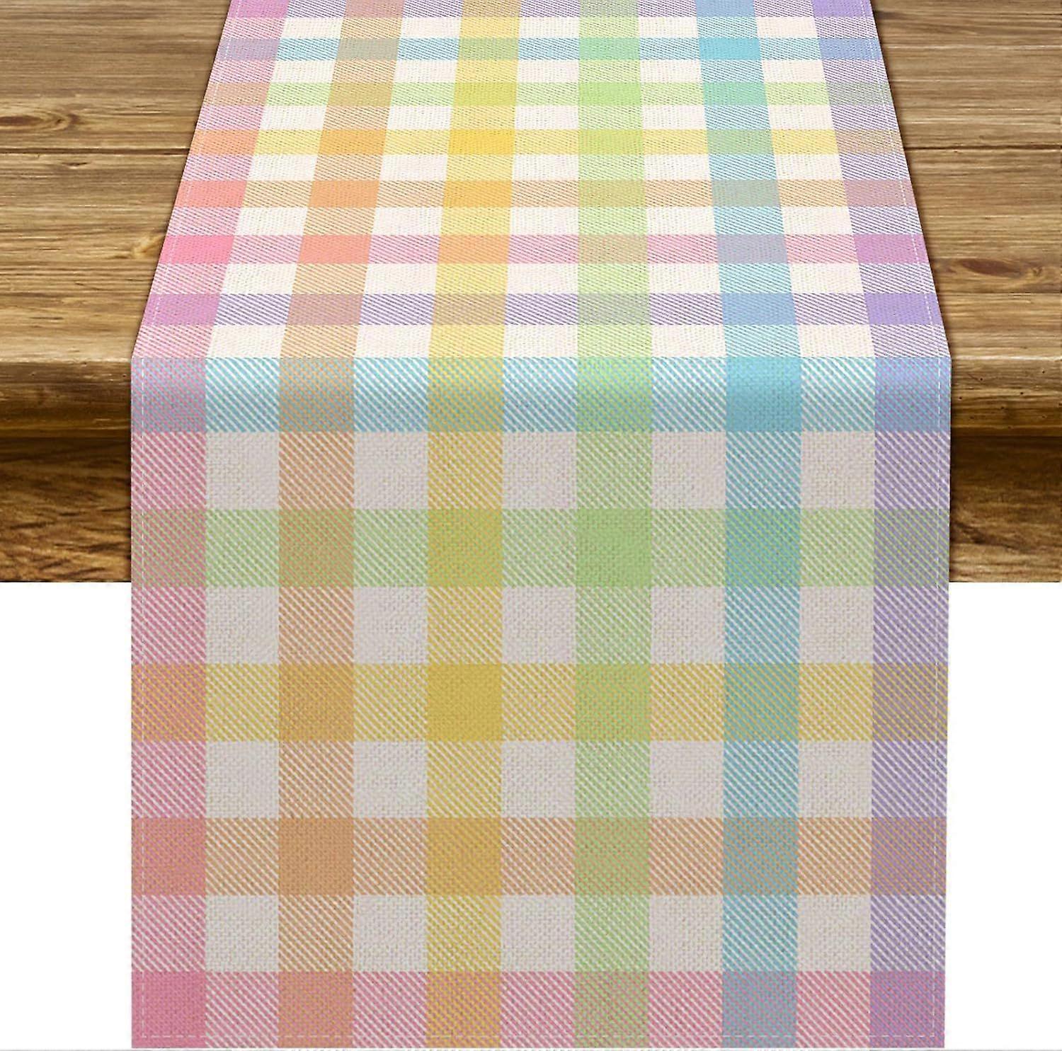 Easter Buffalo Plaid Check Table Runner Spring Holiday Farmhouse Fireplace