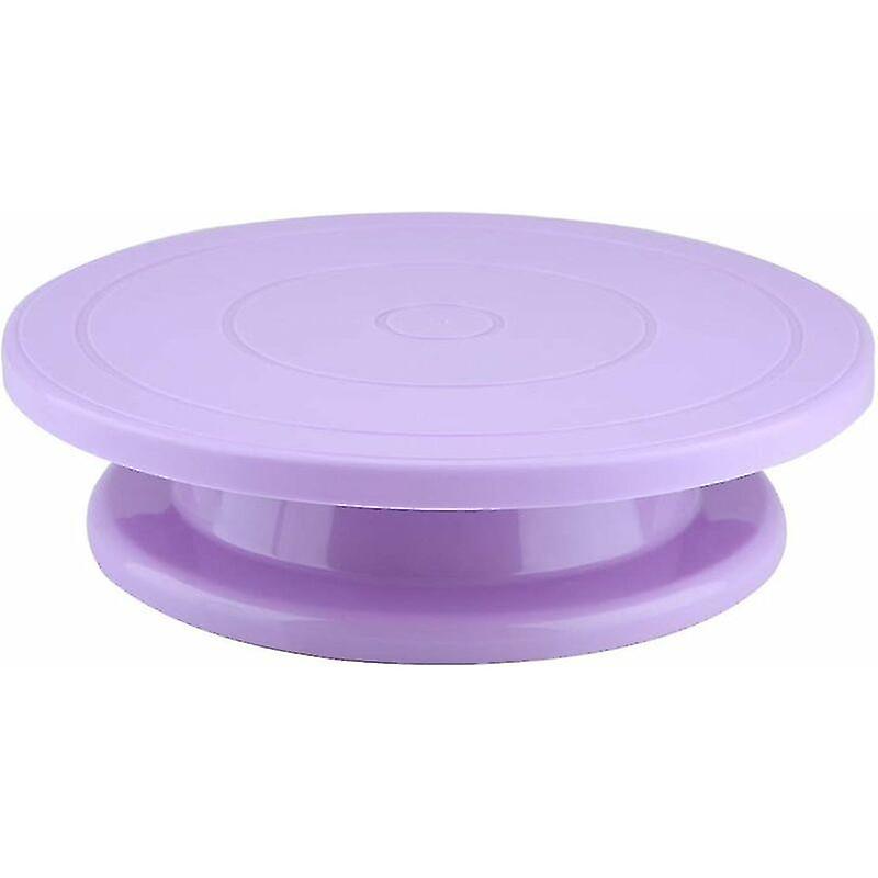 Rotating Cake Turntable, Rotating Cake Holder, Non-Slip Rotating Base Decorating Tool for Baking Small Cakes Pastry (Cake Rotating Turntable, Purple)