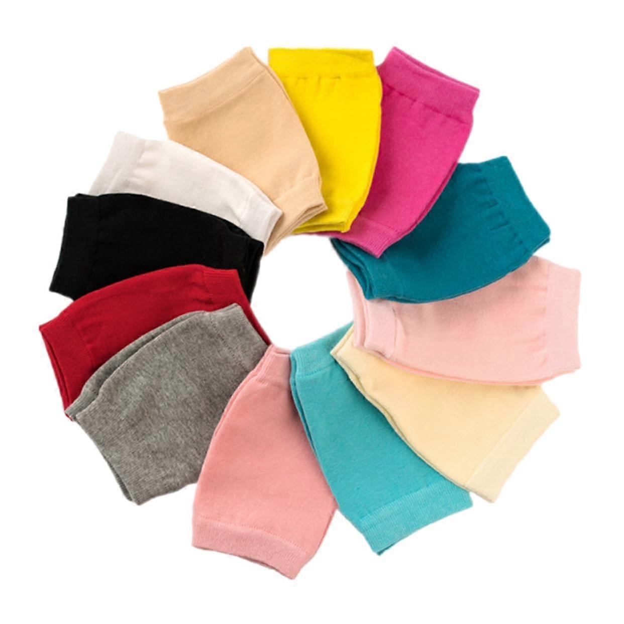 Knee Pads For Kids Six Pairs Of Cotton Knee Pads, Elastic, Breathable, Protective For Sports, Running, Riding, Crawling