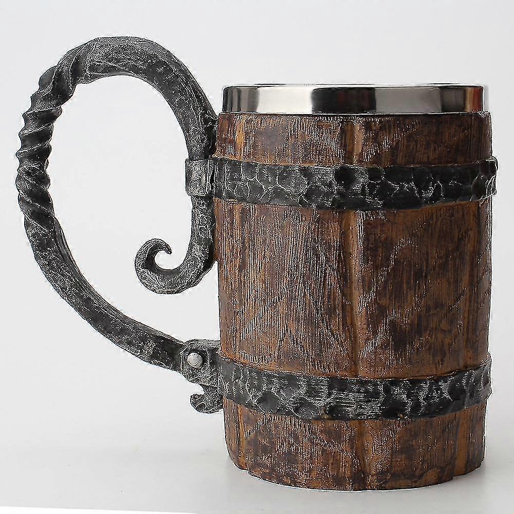 Wooden Barrel Handle 3d Beer Mug