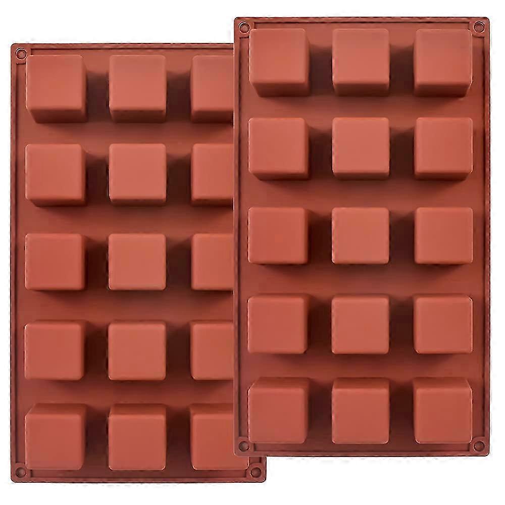 15 Cavities 1.4 inch Square Silicone Mould, Cube Mould for Making C...