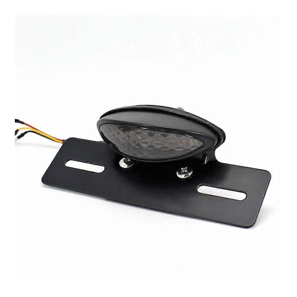 Motorcycle Brake Tail Light Red Rear Tail Light with Amber Turn Signal 12V 5-Wire for ATVs Dirt Bikes Custom Choppers