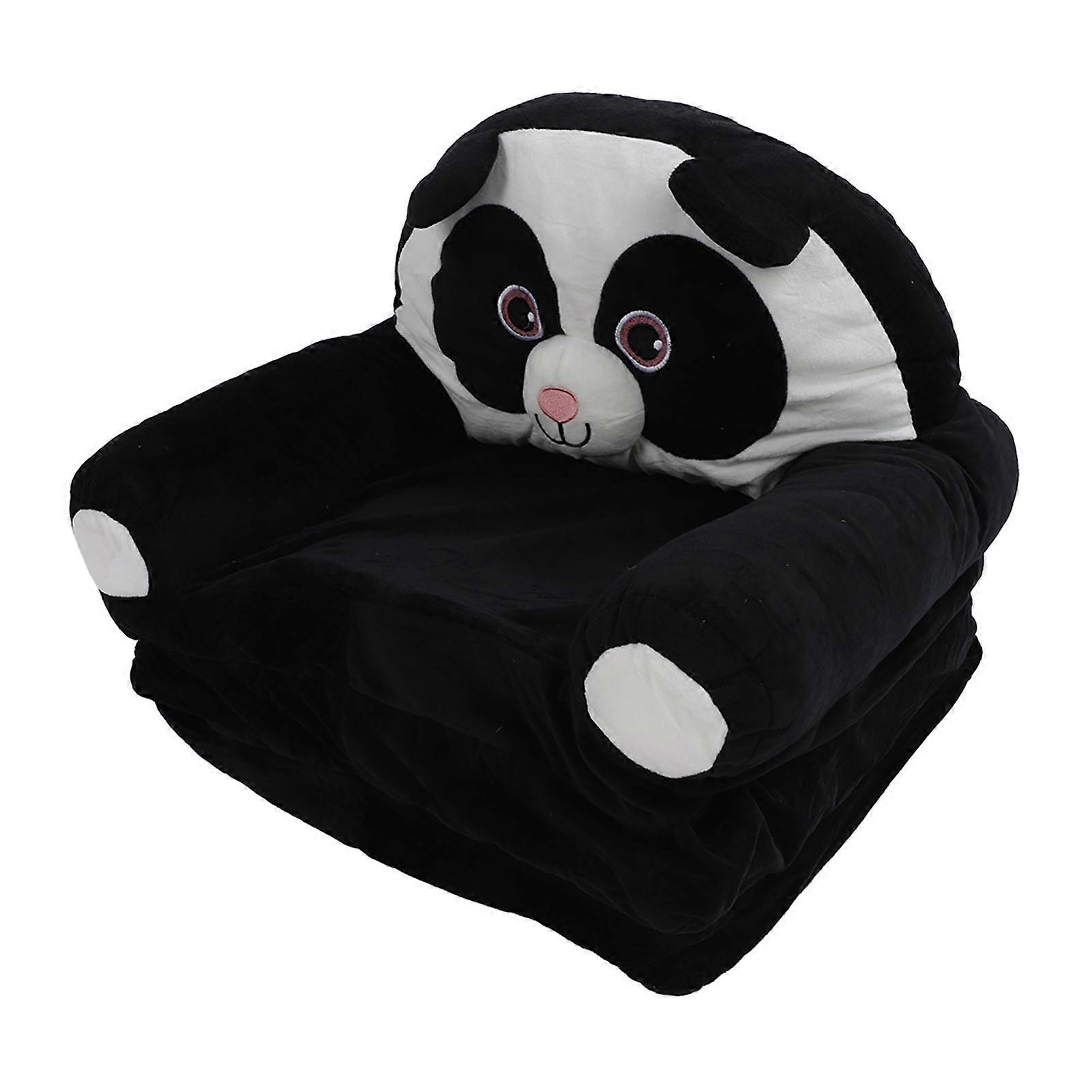 Foldable Kids Sofa Short Plush Panda Design Soft Portable Couch