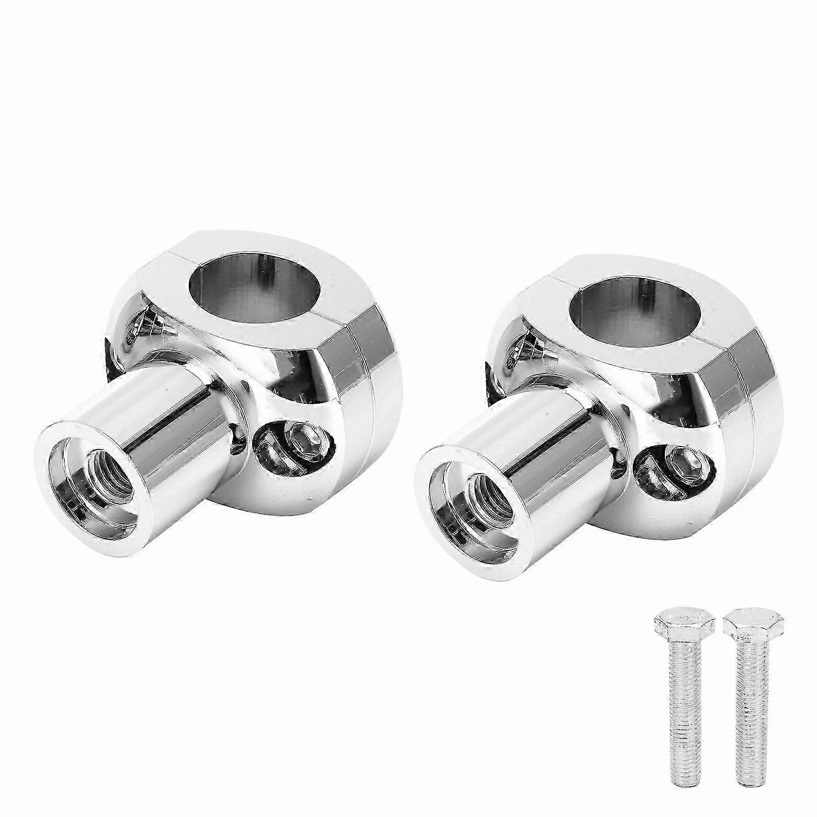 Universal 25mm CNC Handlebar Riser Clamp for Motorcycles with Round Head Design