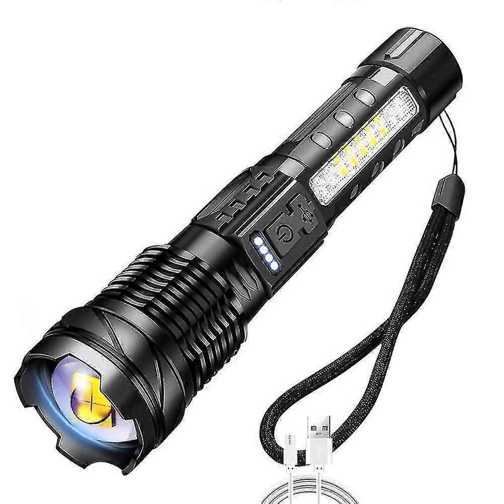 Flashlight Rechargeable, Bright Led Flashlight With Tactical Flashlights For Cam