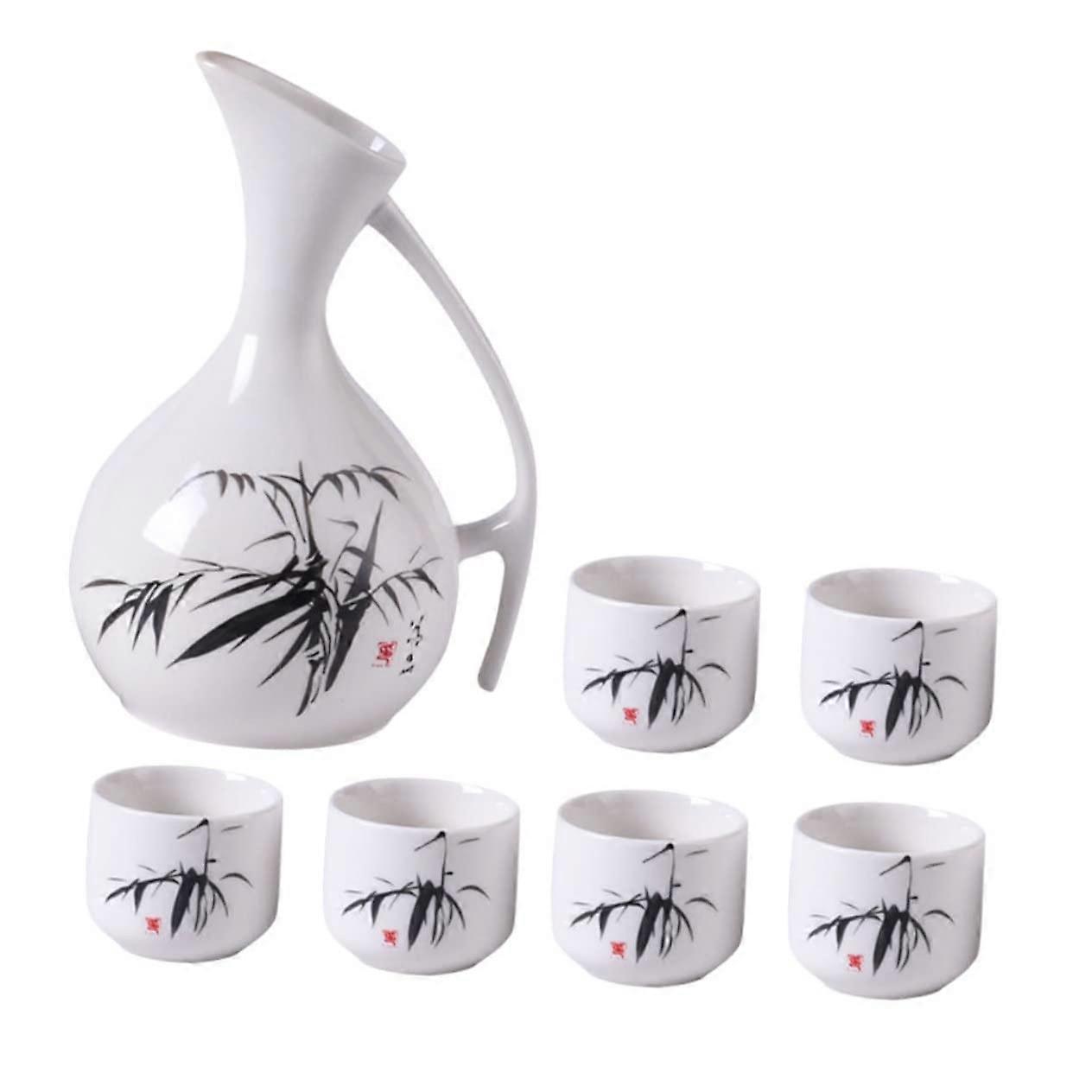 Antique Wine Dispenser Wine Glasses For Sake 1 Set Patterned Glassware Low Water Absorption For Home Use