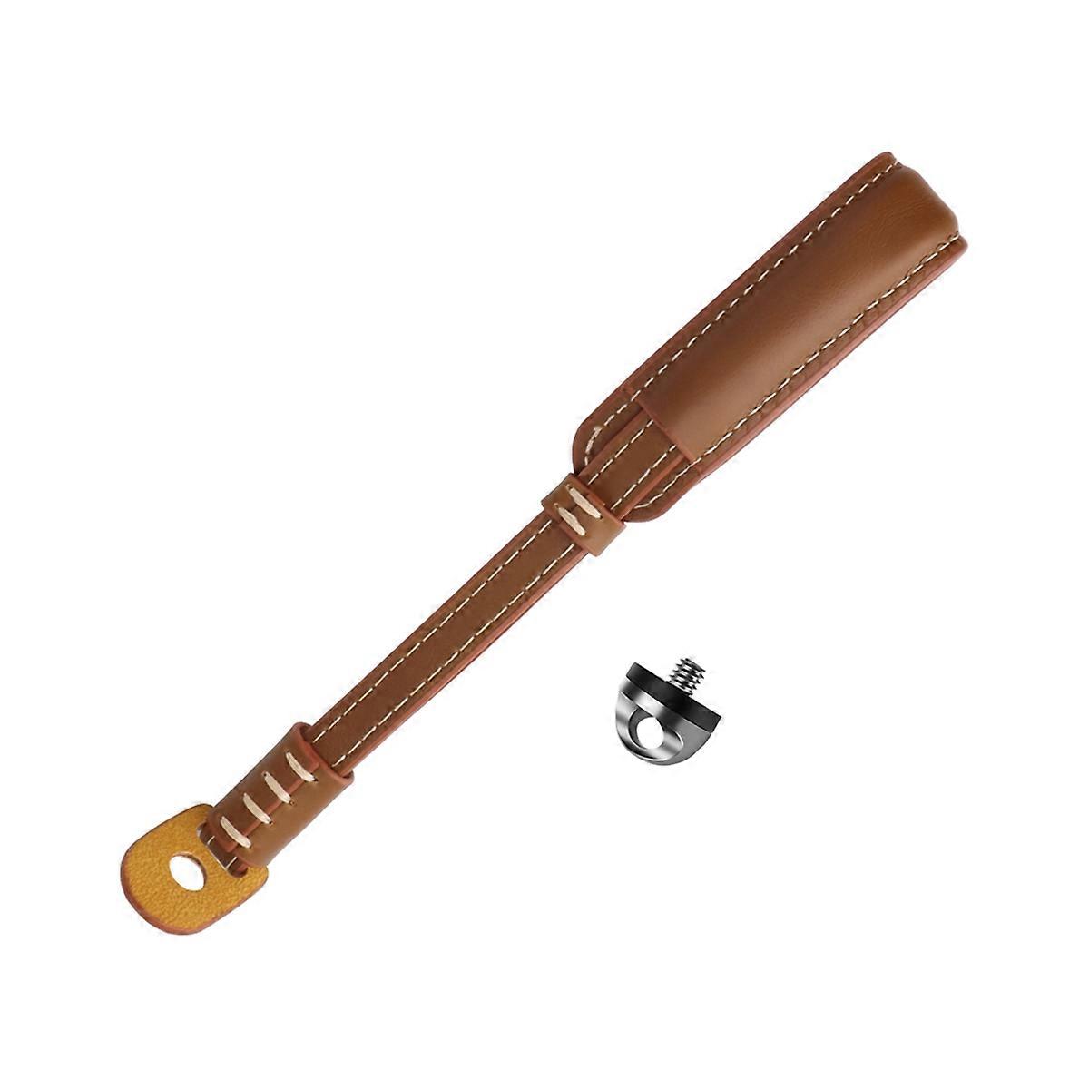 Camera Hand Grip Metal Ring Wrist Strap for Pocket 3 Instand X5 OSMO7/6/5/SE Camera Accessories Brown