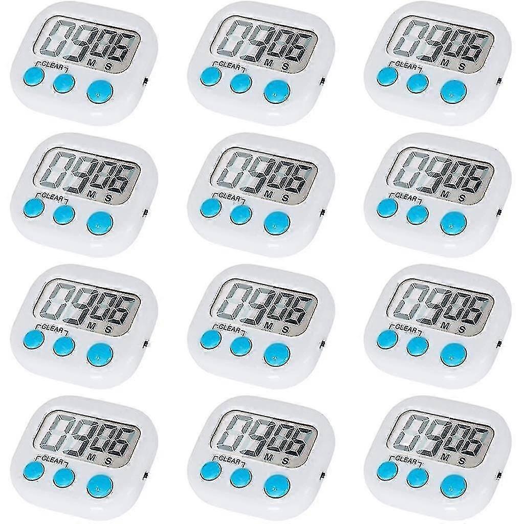12 Pack Digital Kitchen Timer With On/off Switch, Loud Alarm