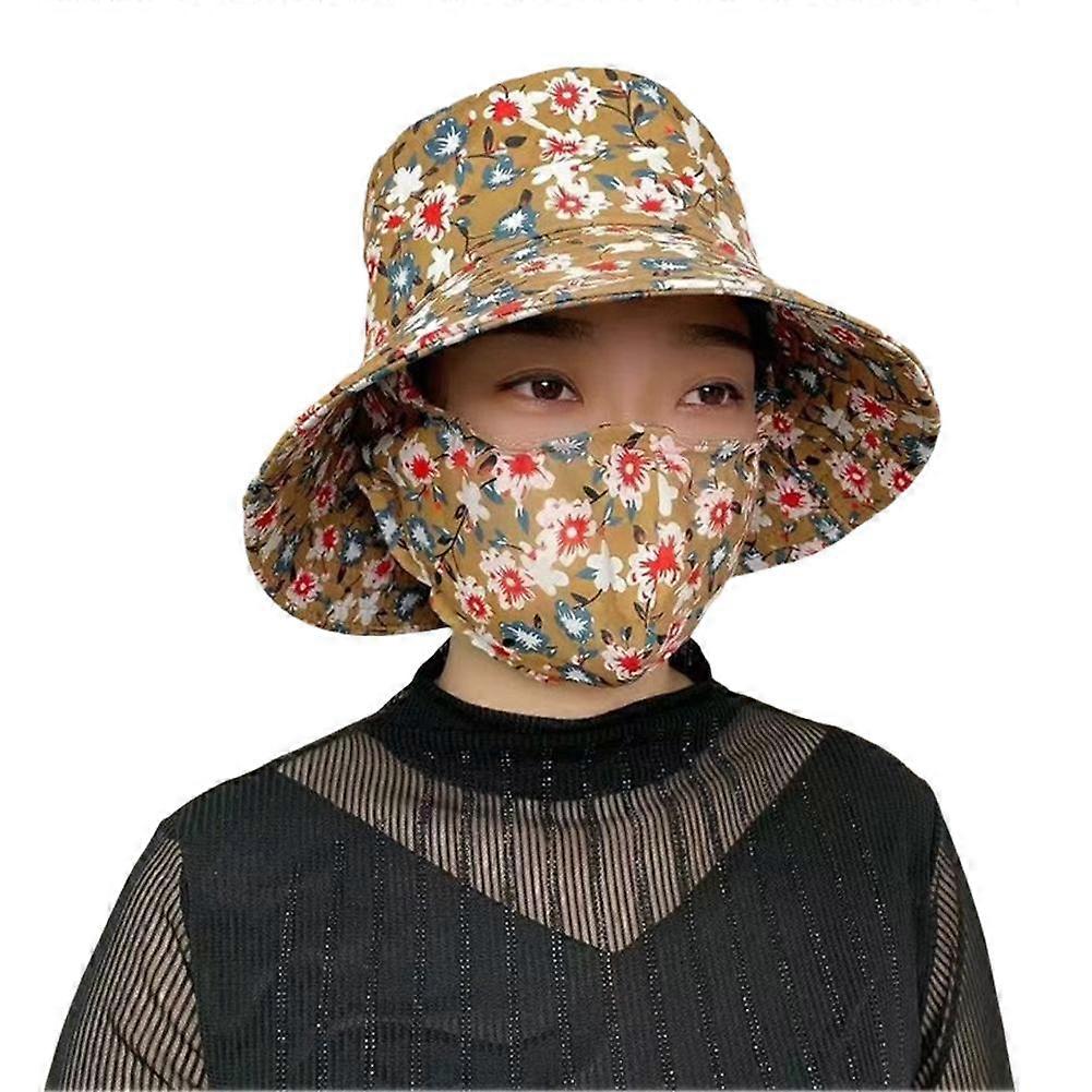 Sunscreen Hat with Mask, Summer Sun Protection, Sunshade Hat, Face Covering