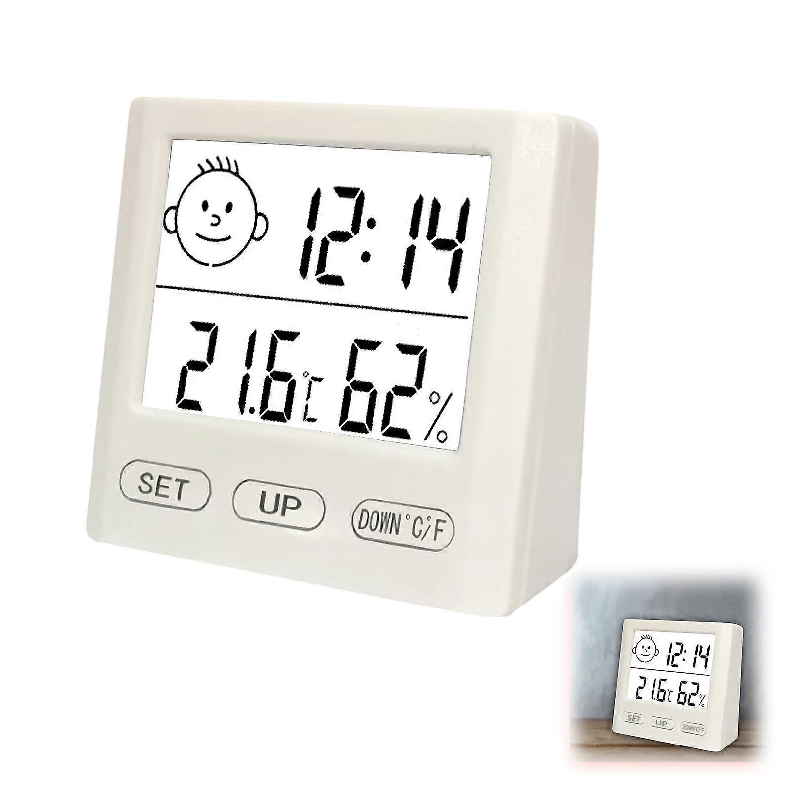 Digital Hygrometer Indoor Thermometer Humidity Gauge With C/F Switch, Comfort Indicator, Alarm Clock, Temperature Sensor